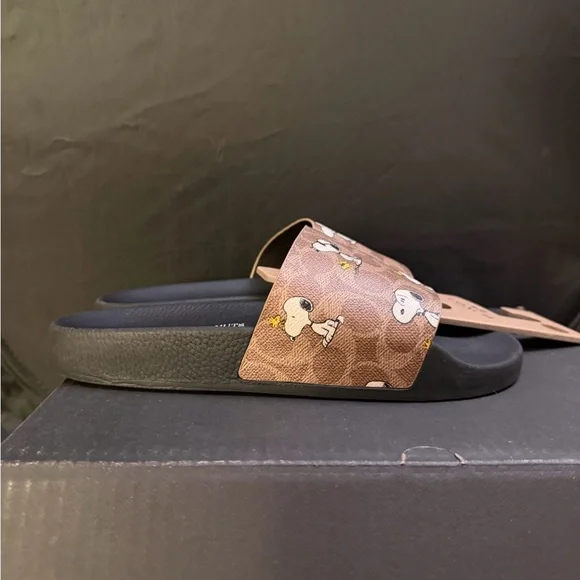 Coach X Peanuts Pool Slide NWT Men’s - Picture 2 of 5